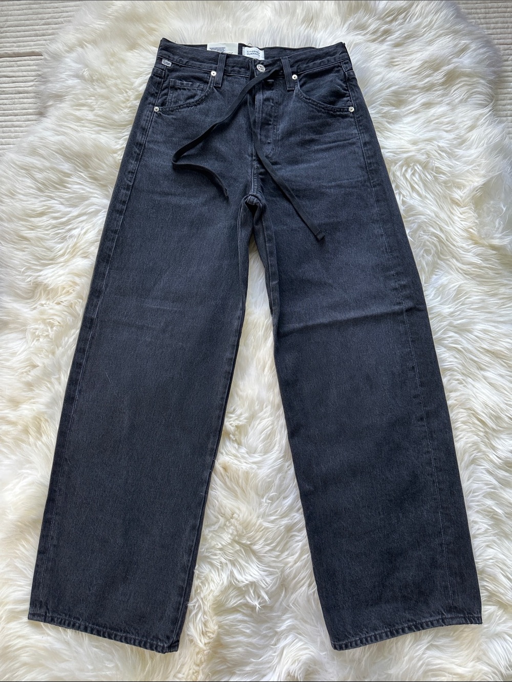 Citizens Of Humanity Black Straight-Leg Jeans